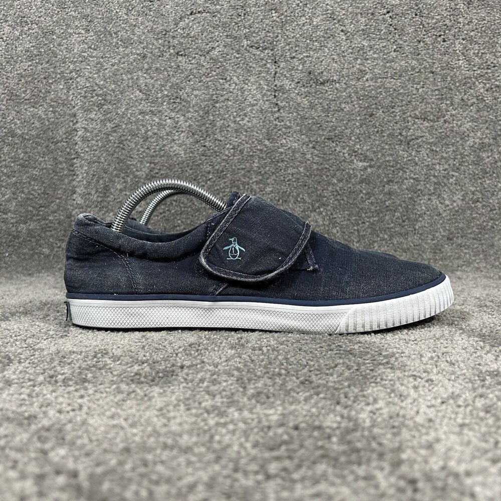 Original Penguin Vulc Strap Mens Sz 10 Blue Strap Casual Slip On Skate Shoes